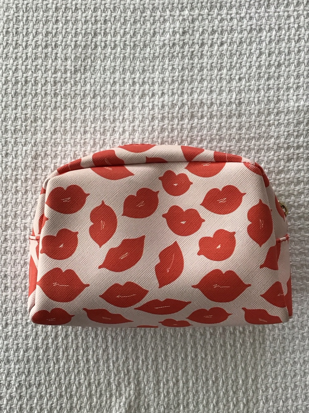 The Vintage Cosmetic Company Pink Red Lip Makeup Bag